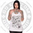 Dragstrip Clothing The Devil Made Me Do It Girls Long vest top Black or White